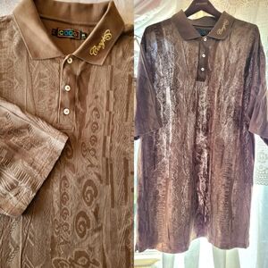 Coogi Brown Men's Shirt XXL tall